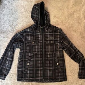 Pacific Trail Black and Gray Lightweight Shirt Jacket